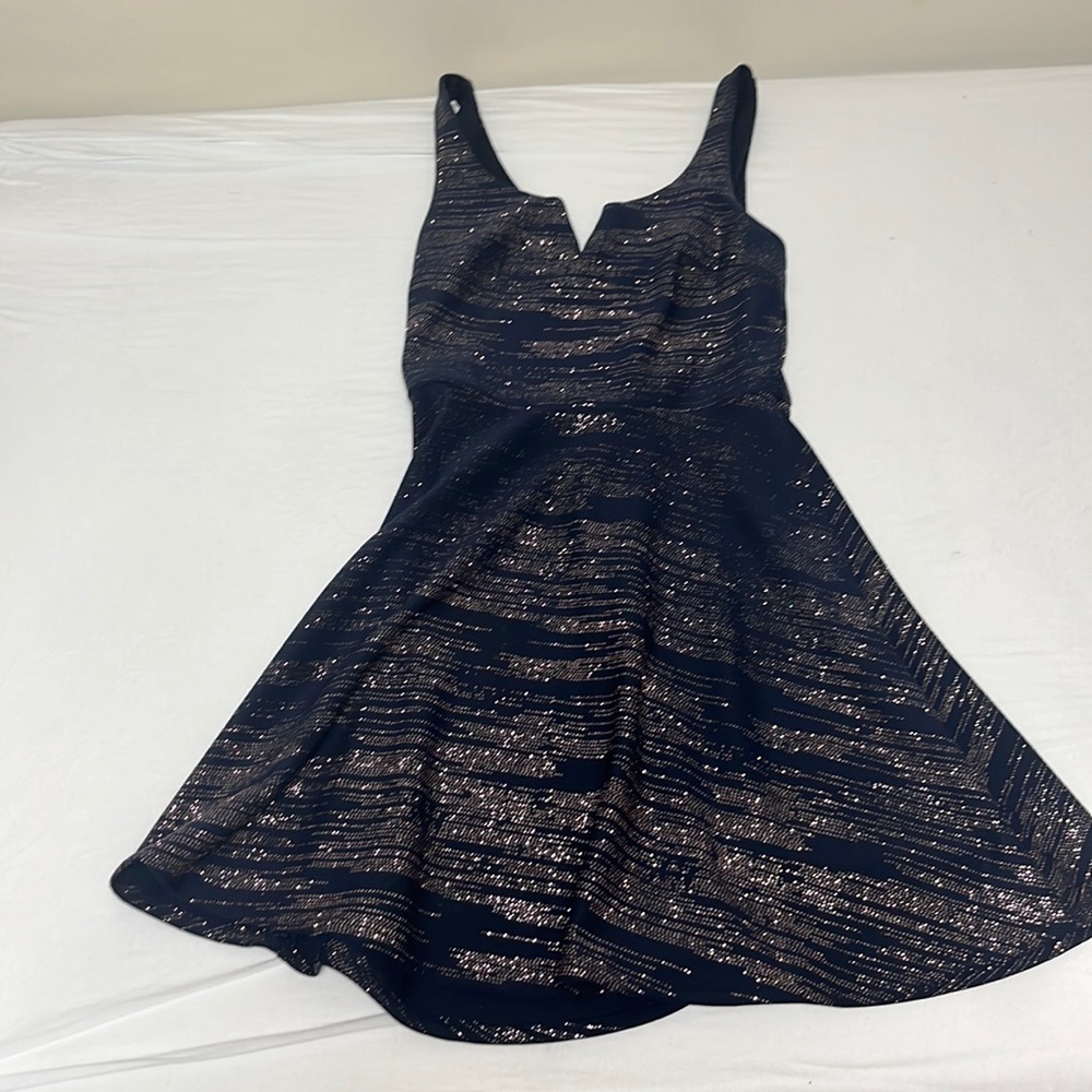 Beautiful formal dress, navy with accents
